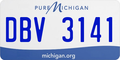 MI license plate DBV3141