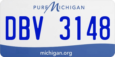 MI license plate DBV3148