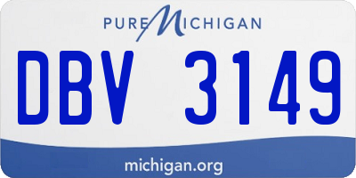 MI license plate DBV3149