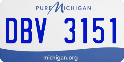 MI license plate DBV3151