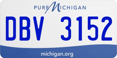 MI license plate DBV3152