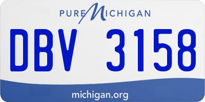 MI license plate DBV3158
