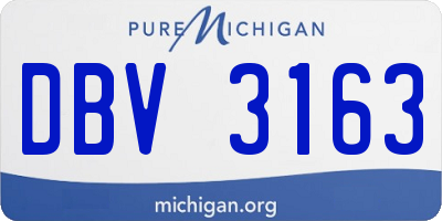 MI license plate DBV3163