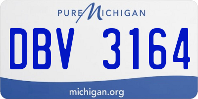 MI license plate DBV3164