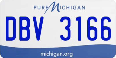 MI license plate DBV3166
