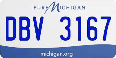 MI license plate DBV3167