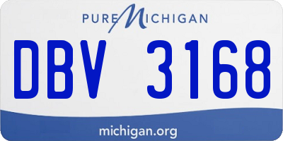 MI license plate DBV3168
