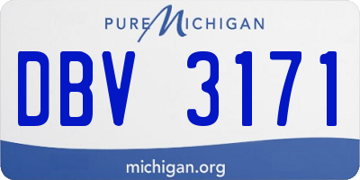 MI license plate DBV3171
