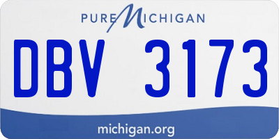 MI license plate DBV3173