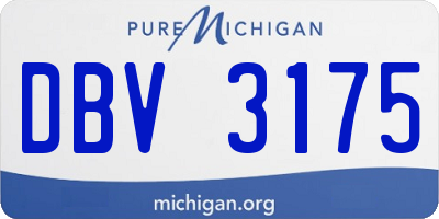 MI license plate DBV3175