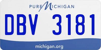 MI license plate DBV3181