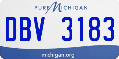 MI license plate DBV3183