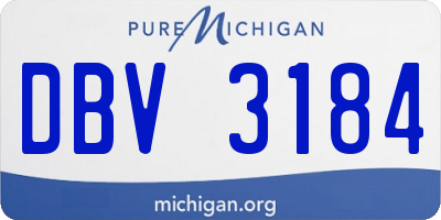 MI license plate DBV3184