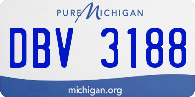 MI license plate DBV3188