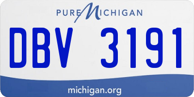 MI license plate DBV3191