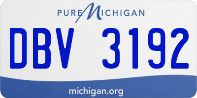 MI license plate DBV3192