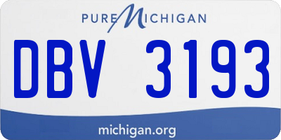 MI license plate DBV3193