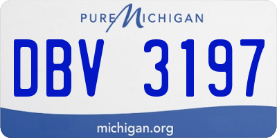 MI license plate DBV3197