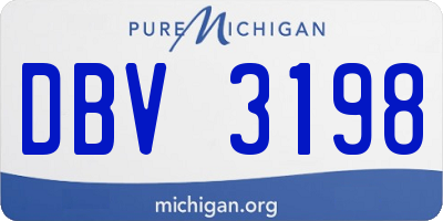 MI license plate DBV3198