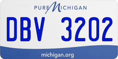 MI license plate DBV3202