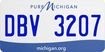 MI license plate DBV3207