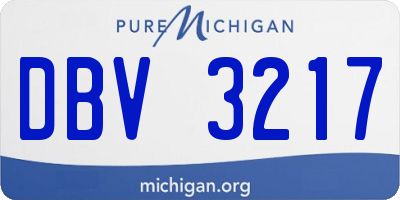 MI license plate DBV3217