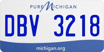MI license plate DBV3218