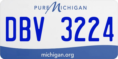 MI license plate DBV3224