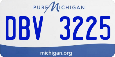 MI license plate DBV3225