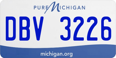 MI license plate DBV3226