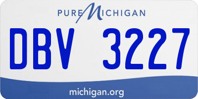 MI license plate DBV3227
