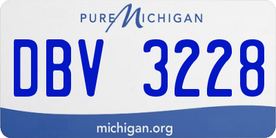 MI license plate DBV3228
