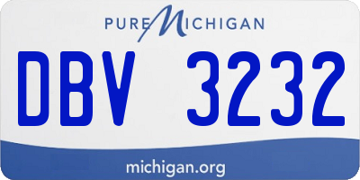 MI license plate DBV3232
