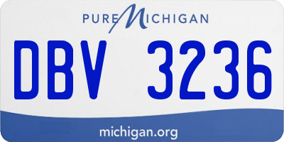 MI license plate DBV3236