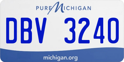 MI license plate DBV3240