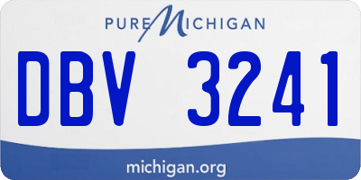 MI license plate DBV3241