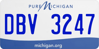 MI license plate DBV3247