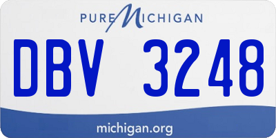 MI license plate DBV3248