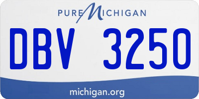 MI license plate DBV3250