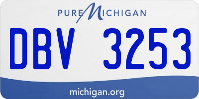 MI license plate DBV3253
