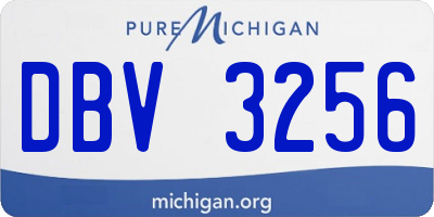 MI license plate DBV3256