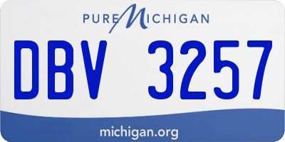 MI license plate DBV3257