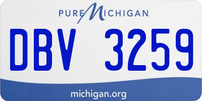 MI license plate DBV3259