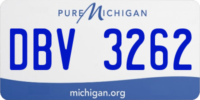 MI license plate DBV3262