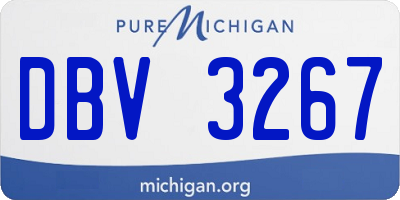 MI license plate DBV3267