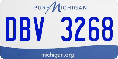 MI license plate DBV3268