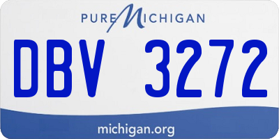 MI license plate DBV3272