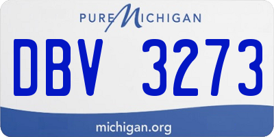 MI license plate DBV3273