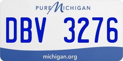 MI license plate DBV3276