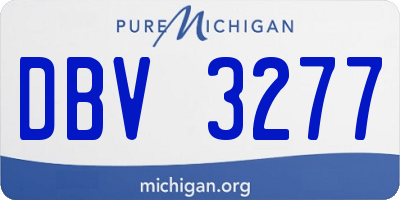 MI license plate DBV3277